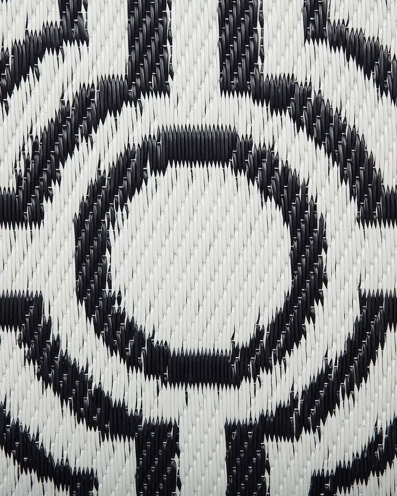 Vloerkleed polypropyleen zwart 90 x 180 cm BIDAR