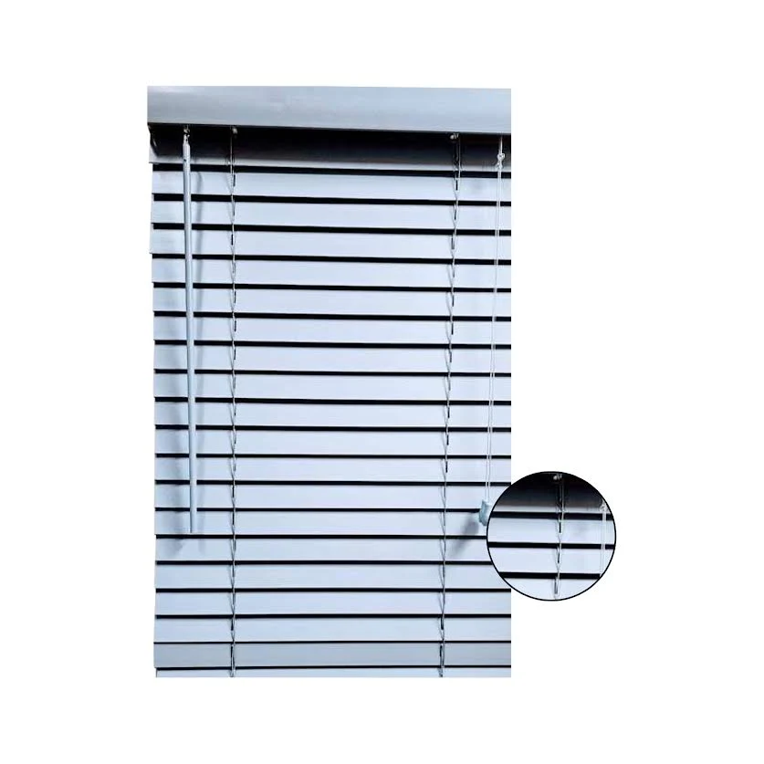 Xclusive Blinds 50mm 150 x 180cm Fauxwood VINYLE Blinds Pewter