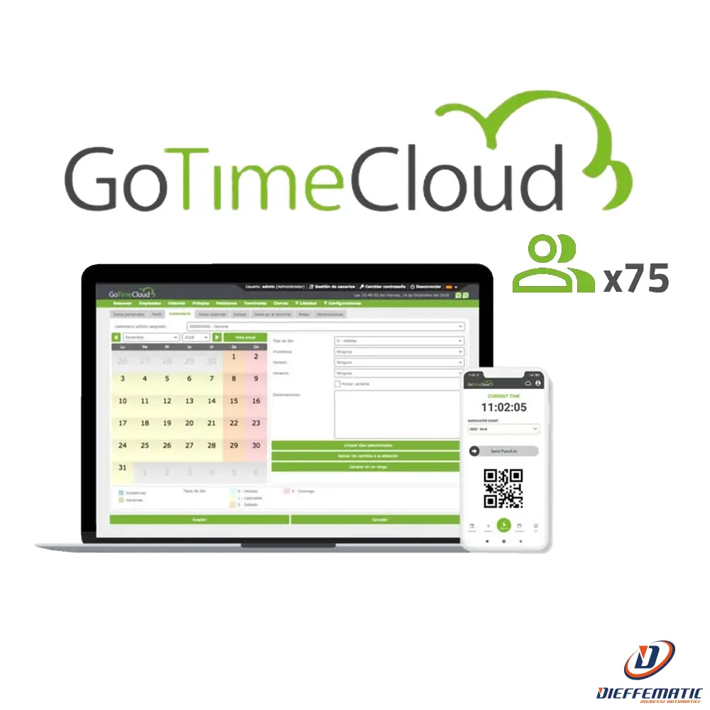 Zkteco Zk-Gotimecloud-75 Licenza Cloud Di Rilevazione Presenze