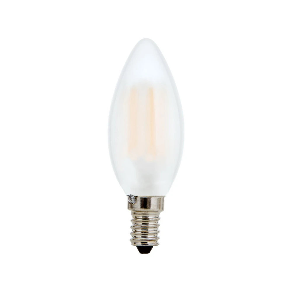 Ampoule LED E14 C35, mate, 6W, 2.700 K, 720 lm, intensité variable