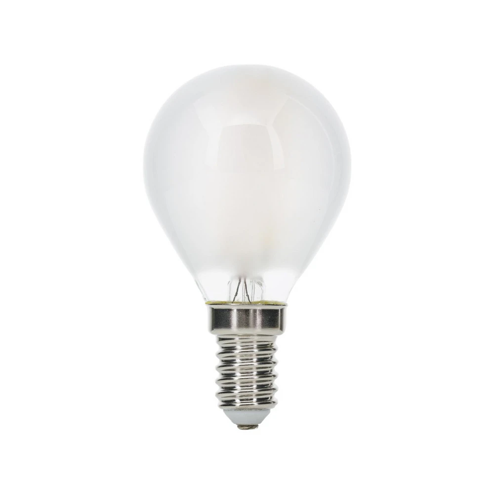 Ampoule LED E14 G45, mate, 6W, 2.700 K, 720 lm, intensité variable