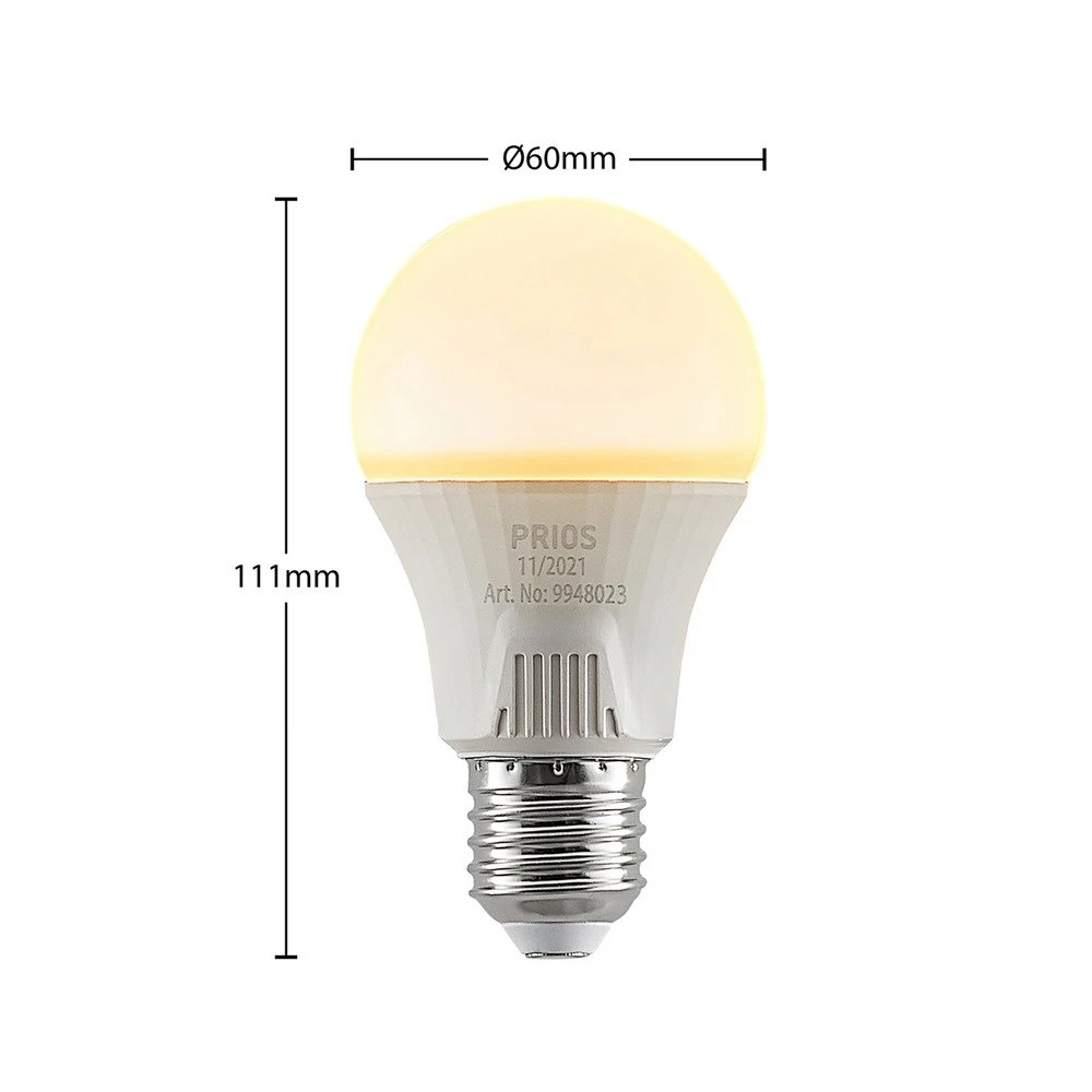 Ampoule LED E27 A60 11 W blanc 2 700 K x10