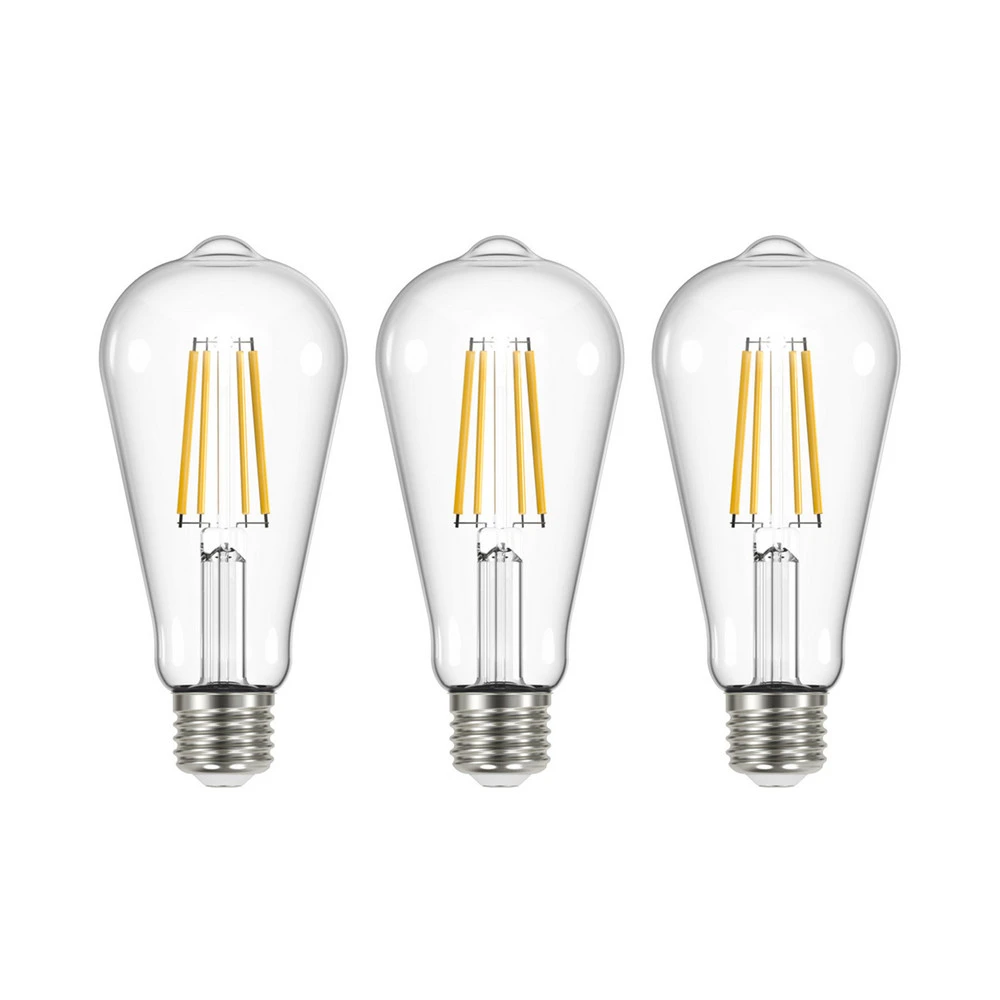 Ampoule LED filament évidente E27 3,8W 3000K 806lm Set de 3 pièces