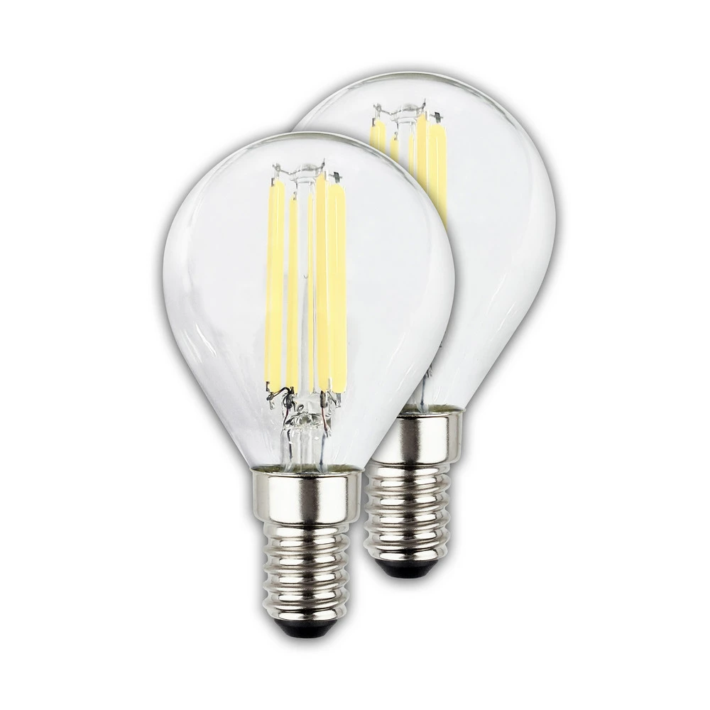 Ampoule LED goutte E14 2,5W évidente 3000K 525lm EEK 2er