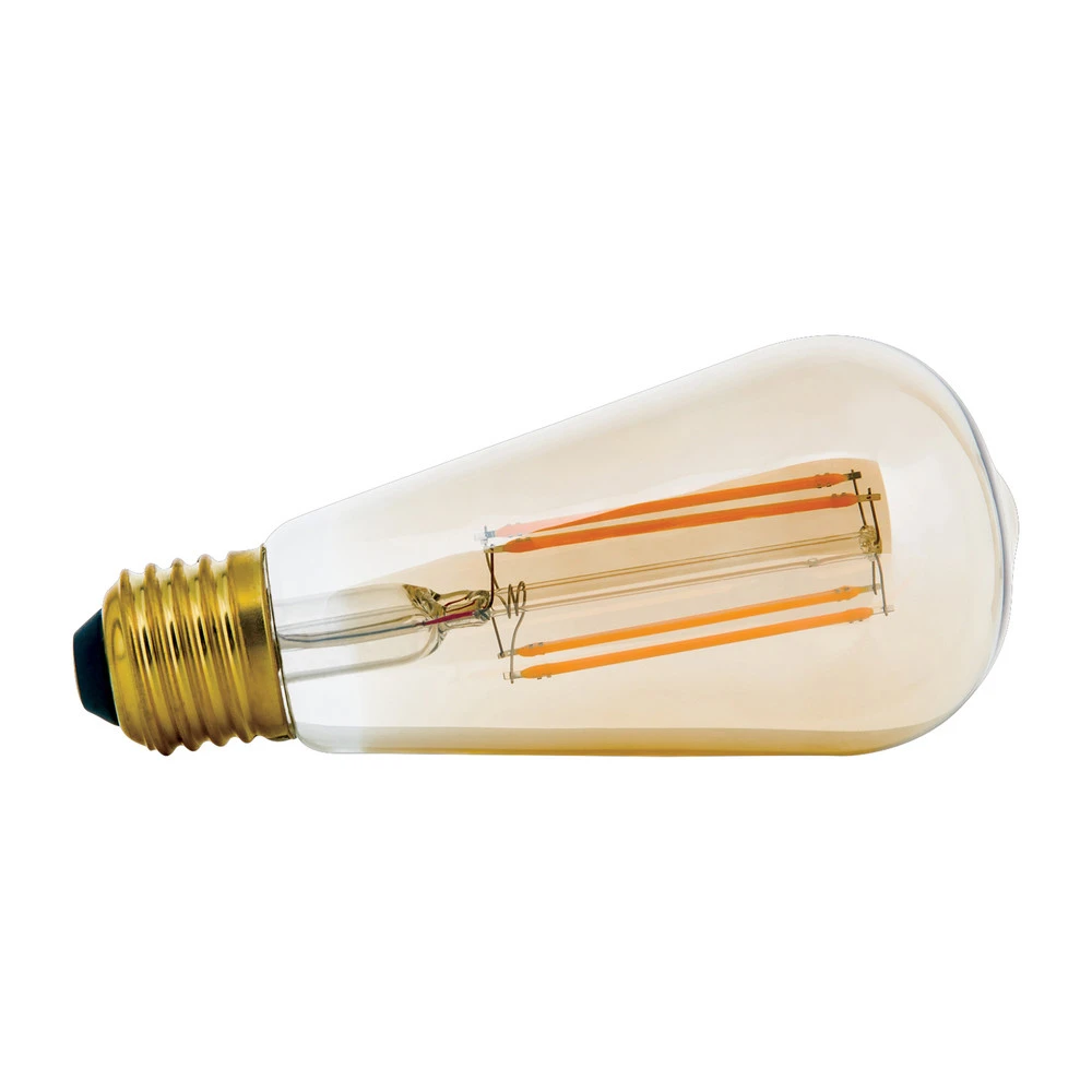 Ampoule rustique LED E27 ST64 6W ambrée 2 200K doux