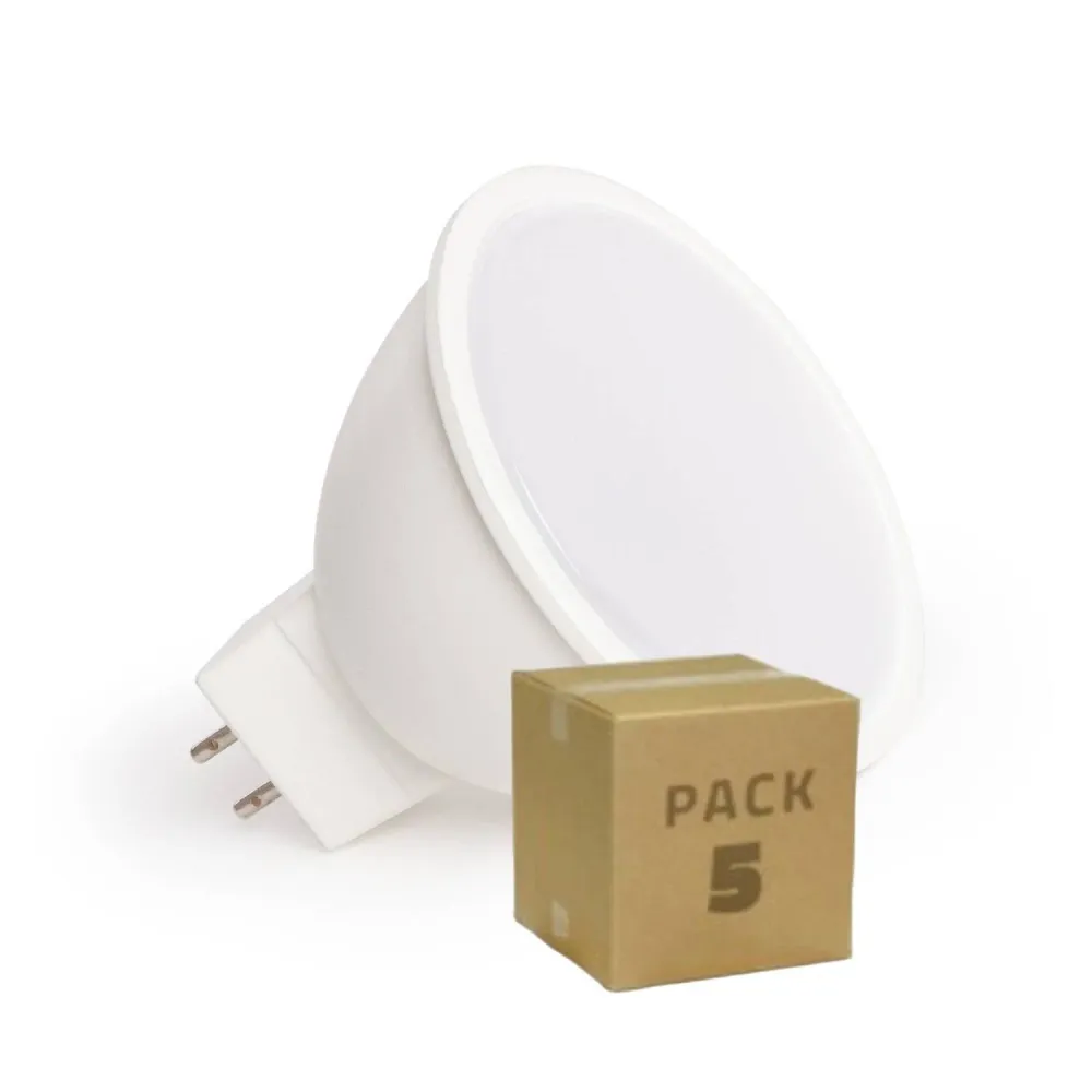 Ensemble de cinq ampoules LED GU5.3 6W 550 lumens MR16.