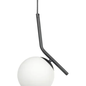 Hanglamp glas zwart WAPITI