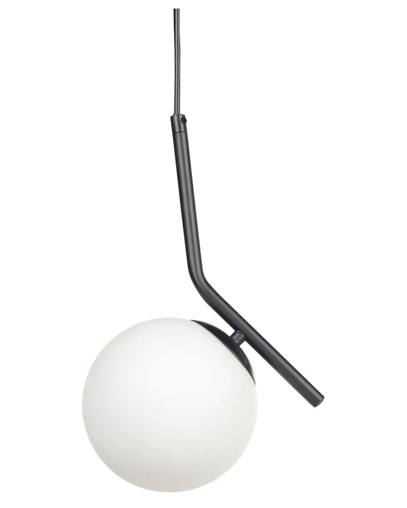 Hanglamp glas zwart WAPITI