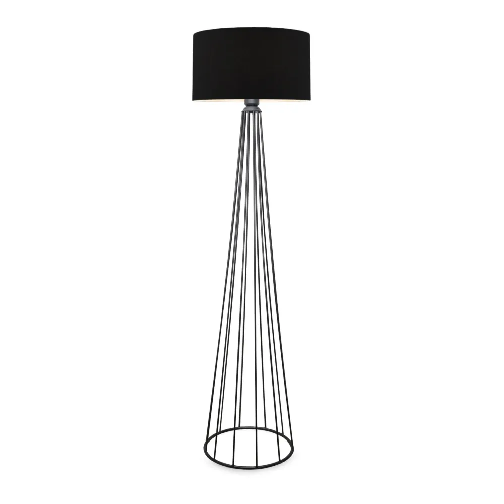 Lampadaire lampe lumière luminaire hauteur 155 cm E27 anthracite / noir 03_0007288