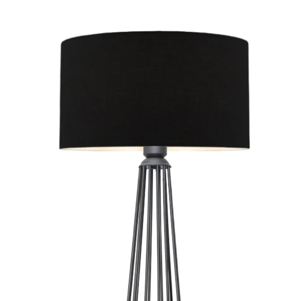Lampadaire lampe lumière luminaire hauteur 155 cm E27 anthracite / noir 03_0007288