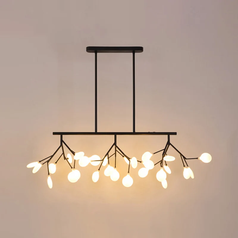 Lampe minimaliste Firefly Island en verre, 27 ampoules, luminaire suspendu pour salle à manger