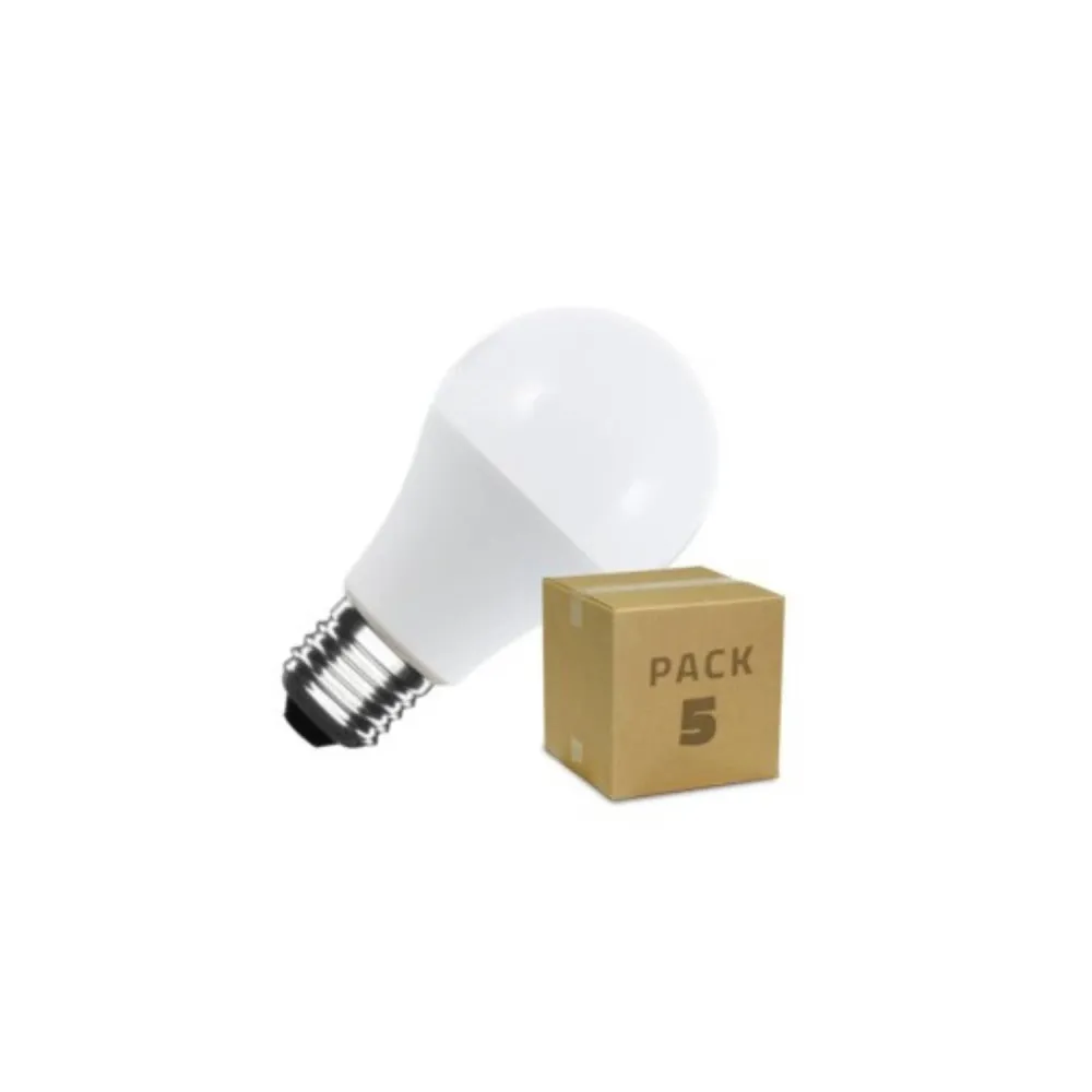 Lot de cinq ampoules LED E27 10W 1000 lumens modèle A60