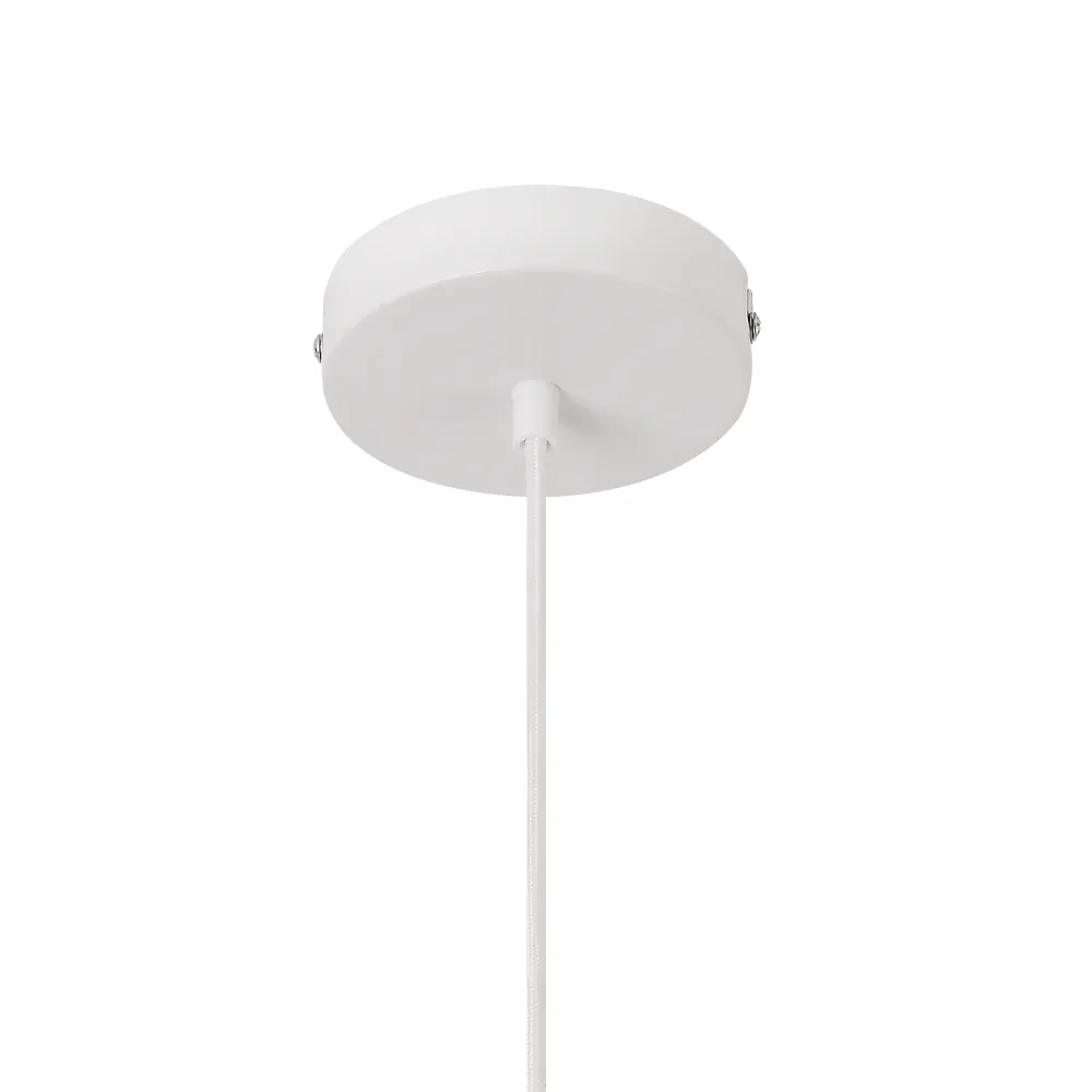 Lustre lampe lumière suspendu suspension métal corde 160 x 20 cm blanc 03_0007572