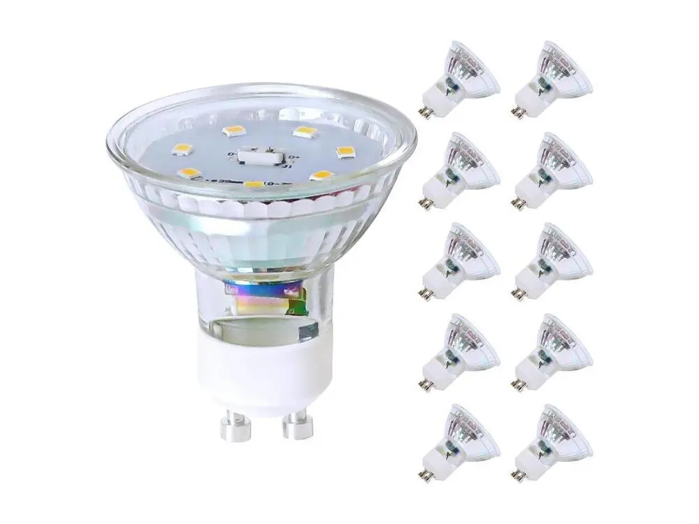 NETTLIFE Lot de 10 ampoule LED GU10 Blanc Neutre 5W remplace une ampoule 50W économie d'énergie 4000K angle de faisceau 11...