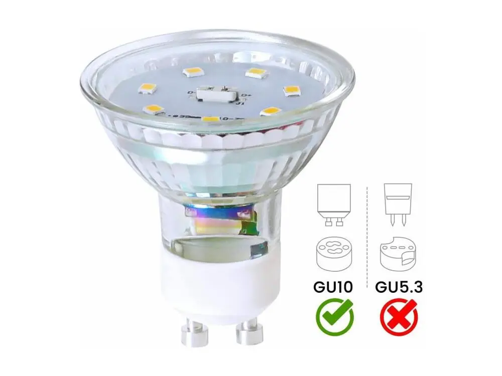 NETTLIFE Lot de 10 ampoule LED GU10 Blanc Neutre 5W remplace une ampoule 50W économie d'énergie 4000K angle de faisceau 11...