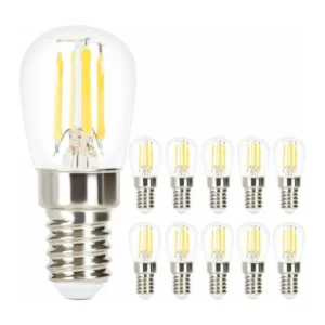NETTLIFE Lot de 10 ampoules LED E14 ST25 blanc 2700K torride ampoules 4W de remplacement pour lampe vintage 40W rétro en v...