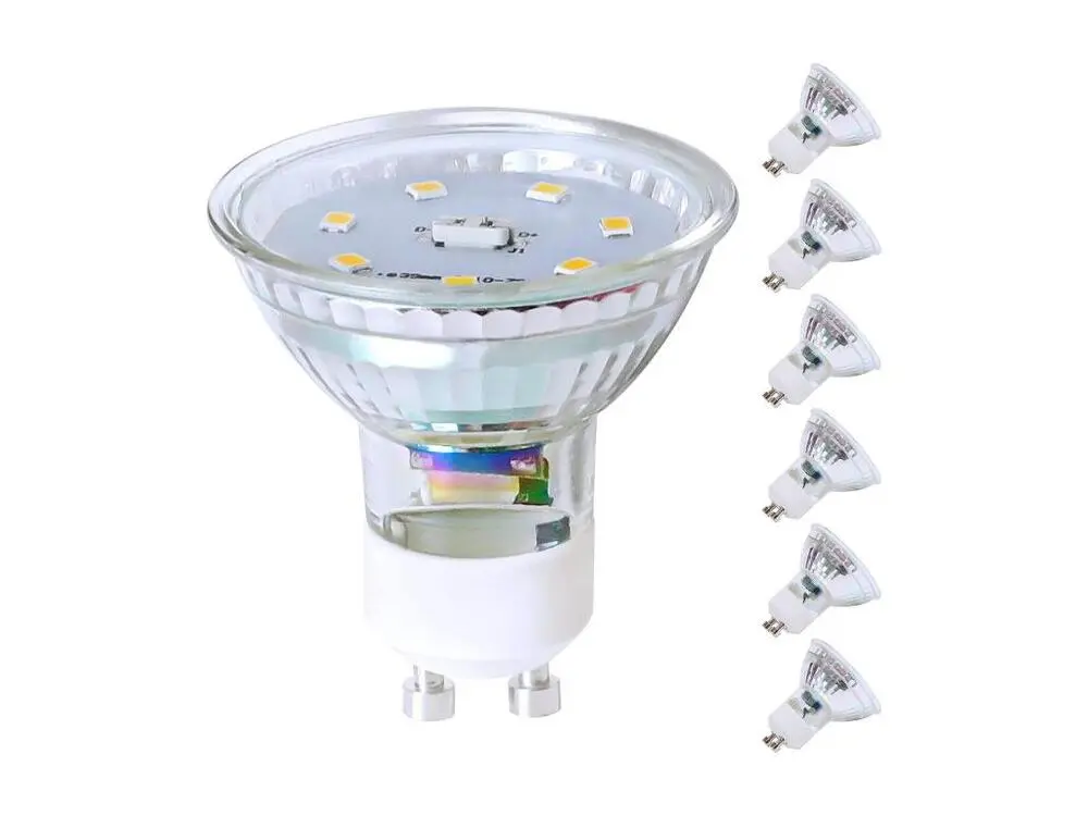 NETTLIFE Lot de 6 ampoules LED GU10 Blanc neutre 5 W remplace une ampoule 50 W 4000 K économie d'énergie angle de faisceau...
