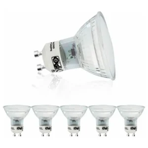 NETTLIFE Pack de 5 ampoules LED GU10 blanc bouillant lampes LED 3W 240LM 3000K PAR16 à douille à réflecteur d'angle de fai...