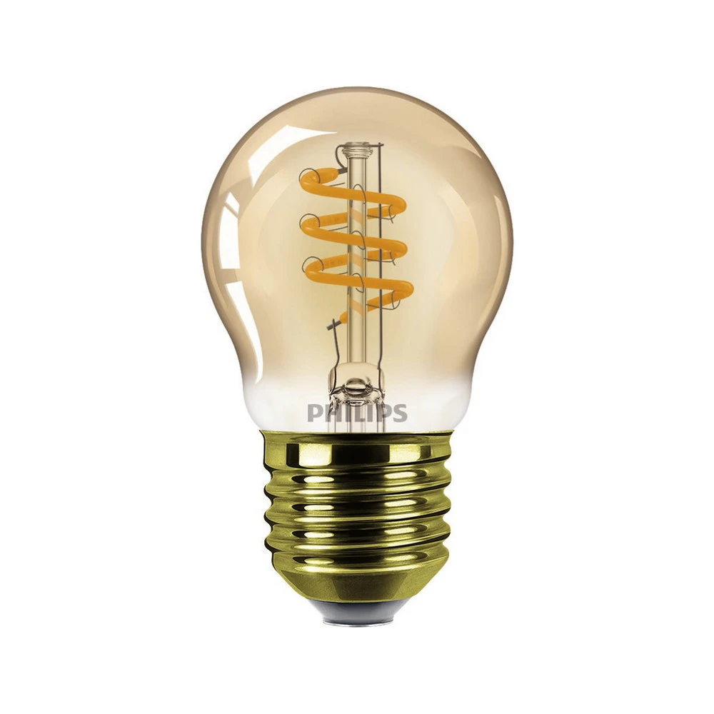 Philips E27 ampoule LED G45 3W tamisé 2 200K dorée