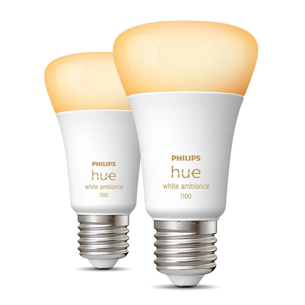 Philips Hue Blanc pur Ambiance E27 8W 2 ampoules LED