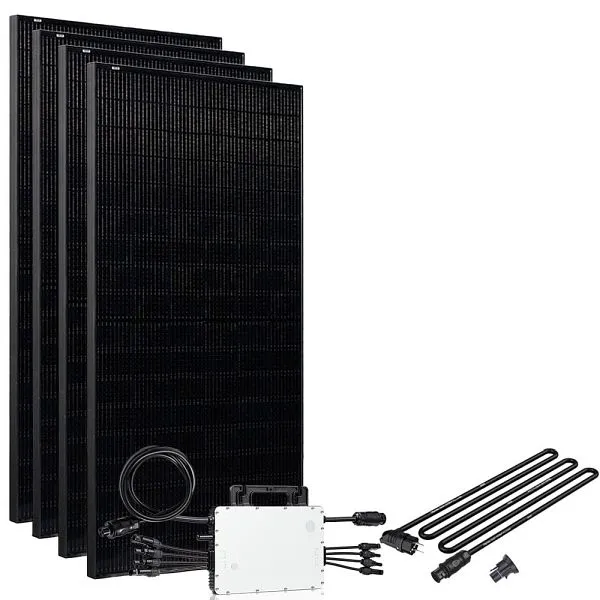 Système solaire Offgridtec Solar-Direct 1640W HM-1500 Full Noir jais Connexion Schuko - Câble de connexion 5m - sans suppo...