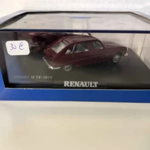 Renault 16 TX bordeaux de 1974 (coffret boite rectangle) - Norev pour cadeau de Noël