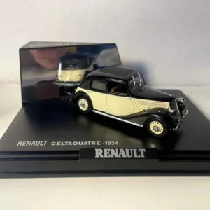 Renault Celtaquatre crème et noire de 1934 (coffret boite rectangle) - NOREV en gris anthracite