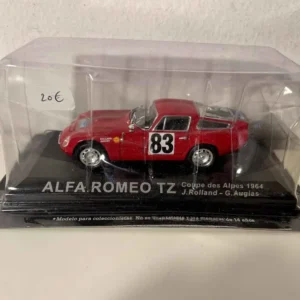 Certifié CE Alfa Roméo TZ rouge numéro 83 - coupes des Alpes de 1964