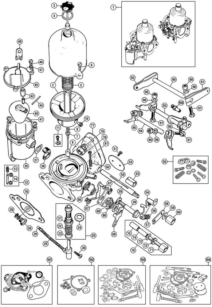 JET BEARING, ASSEMBLY, MGB-C, MORRIS, TR2->4A, MIDGET, SPITFIRE pour Jet Ski