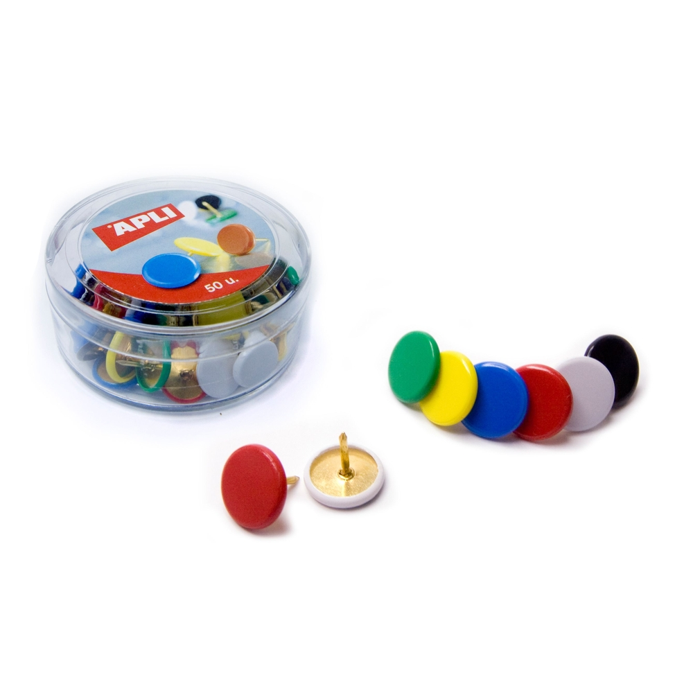 Protection pare-brise Punaises à tête ronde assorties x50, en plastique Apli