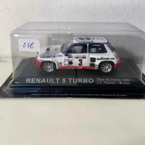 Renault 5 Turbo blanche, rouge et bleue numéro 3 - Tour de Corse de 1982 avec Revêtement imperméable