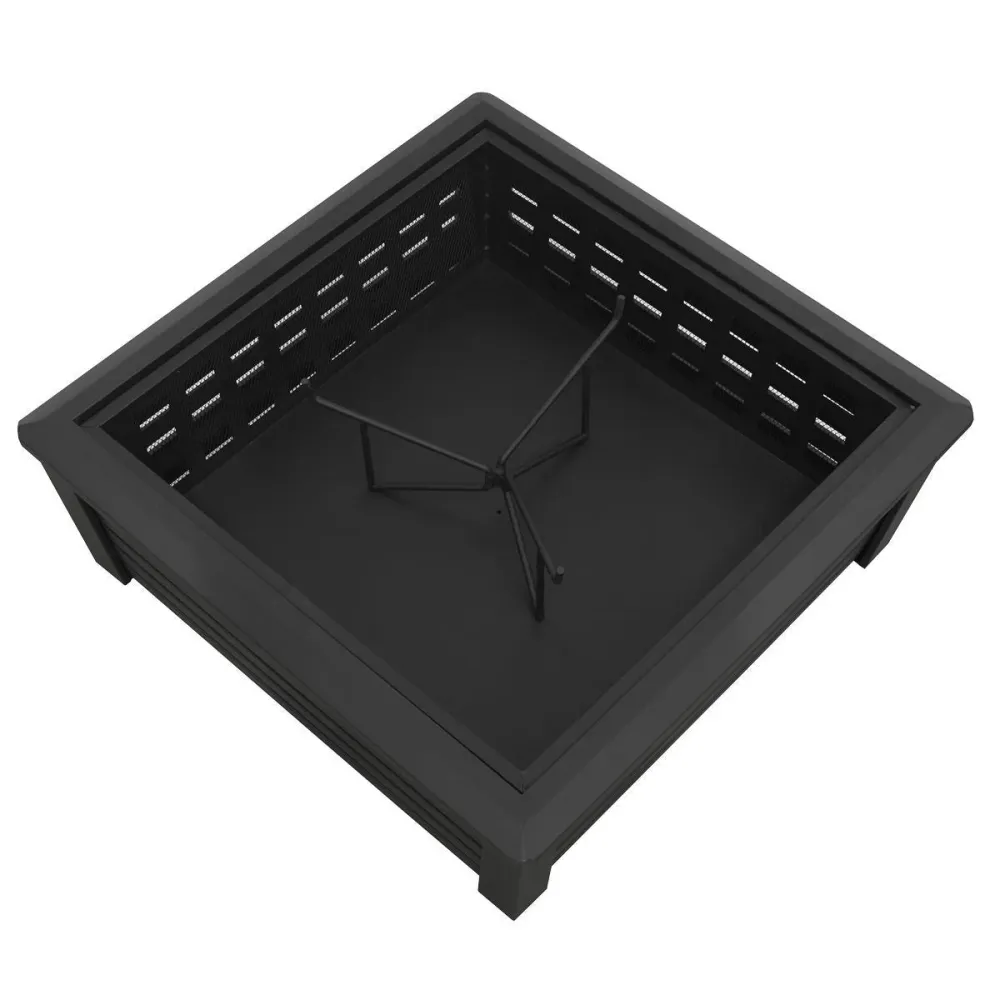 Sealey DG43 Dellonda 35" Noir jais Square Outdoor Fire Pit avec Revêtement imperméable