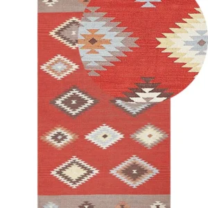 Vloerkleed kelim meerkleurig 80 x 150 cm LORUT