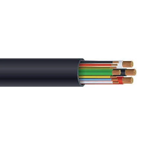 1000' 2/3C + 18/9C 6 AWG Ground Type TC/TC-ER-JP 26KW Generator Cable Noir jais