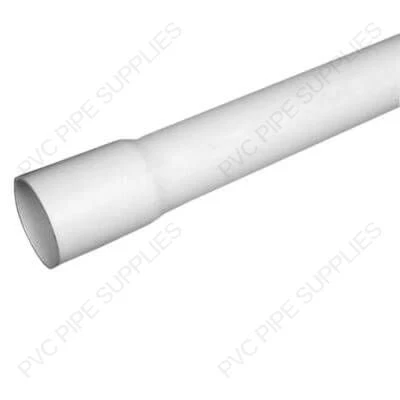 1-1/2"-W Pipe Belled One End Clair Schedule-40 PVC Pipe 400CL-015H-BE (4 X 5ft)