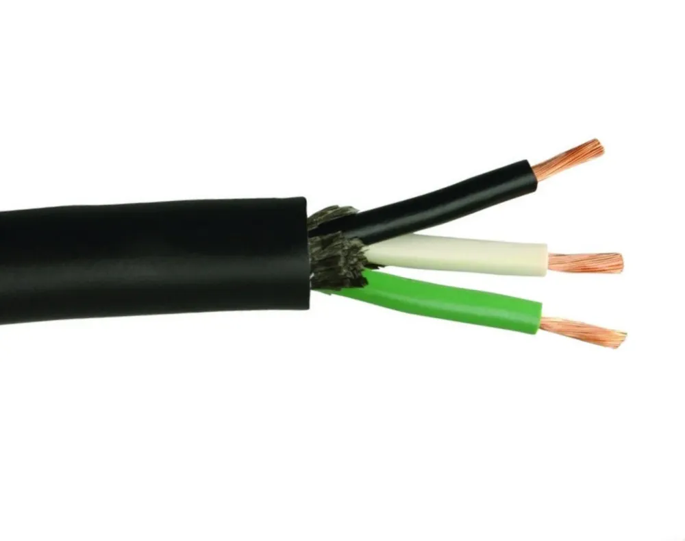 250' 10/3 SJEOOW Portable Cord Power Cable 300V Noir jais