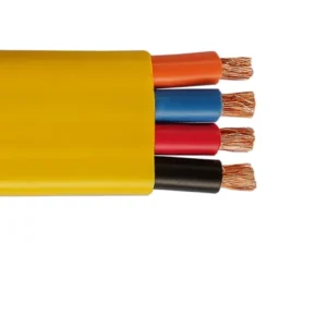 250' 2 AWG 4C Flat Festoon PVC 600V Jaune citron Cable