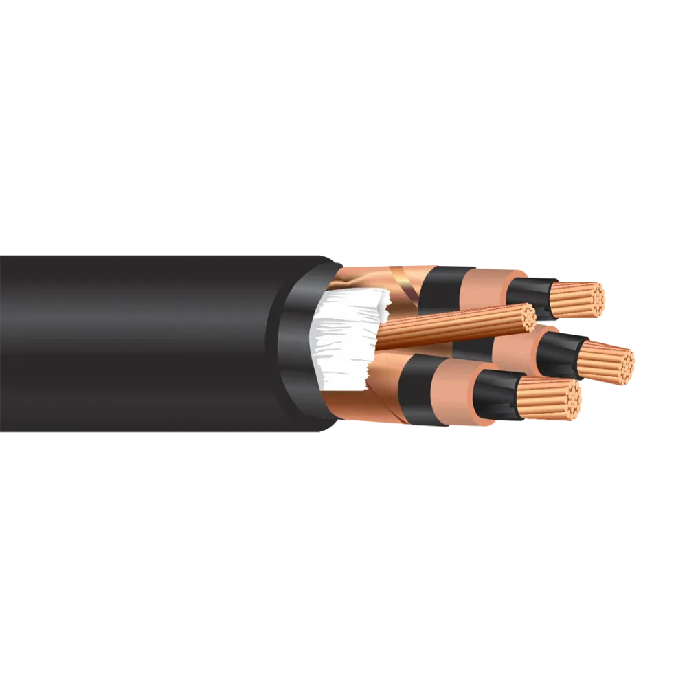 250' 4/0 MV105 Three Conductor Shielded EPR Insulation VINYLE Jacket 5KV 133% 8KV 100% Insulation Black