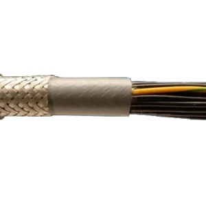 Alpha Wire 65504CY 4 AWG 4 Conductor Braid Shield 600V VINYLE Insulation Light-to-Moderate Flex Control Xtra Guard Cable
