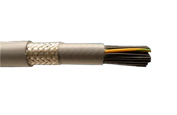 Alpha Wire 65504CY 4 AWG 4 Conductor Braid Shield 600V VINYLE Insulation Light-to-Moderate Flex Control Xtra Guard Cable