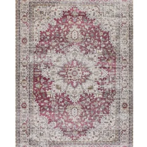 Area Rug 140 x 200 cm Red and Écru ARHAVI