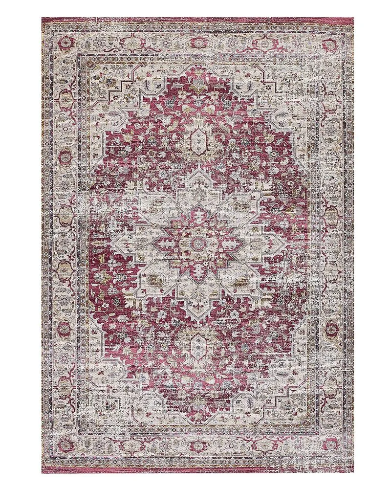 Area Rug 140 x 200 cm Red and Écru ARHAVI