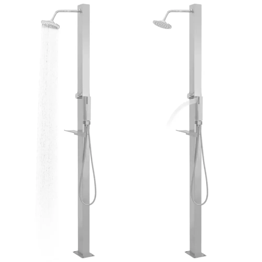 Douche d'extérieur acier inoxydable Droit 02_0042022