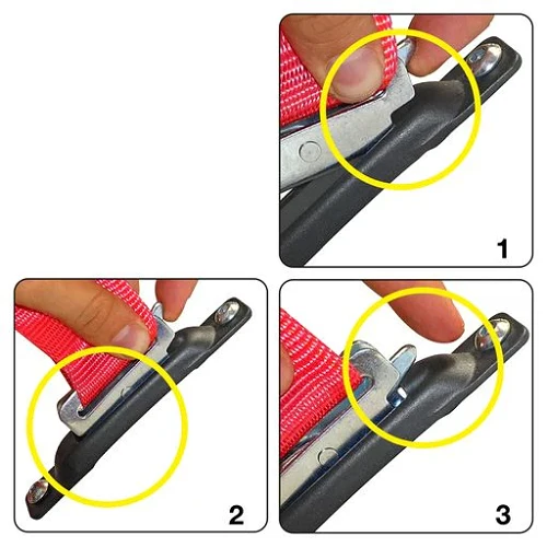 2 x 12 Inch E-Track Tie-Down Multi-Purpose Strap SLTE201R2 (Pack 2)