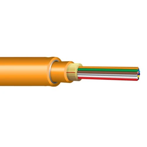 Indoor/Outdoor Distribution Series Ultra Fox 12 Fiber Low Smoke PVC Singlemode 900µm Tight Buffer Jaune soleil Plenum Cabl...