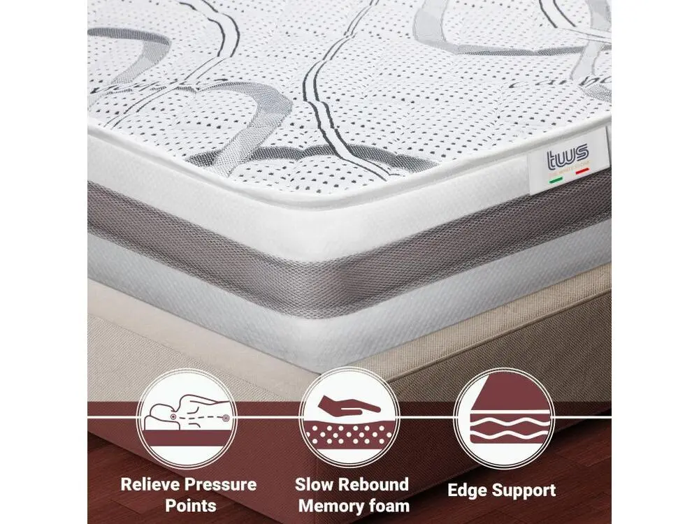 Matelas Facile 130 x 205 à mémoire de forme| Premium Quality | Hauteur 27 cm | Made Italy
