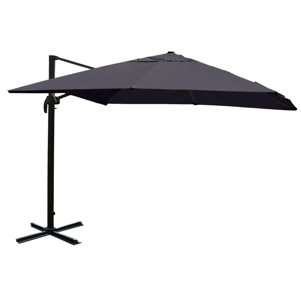 Parasol déporté 5m aluminium inoxydable avec pied en croix option rotation 360° sans pied 04_0007934