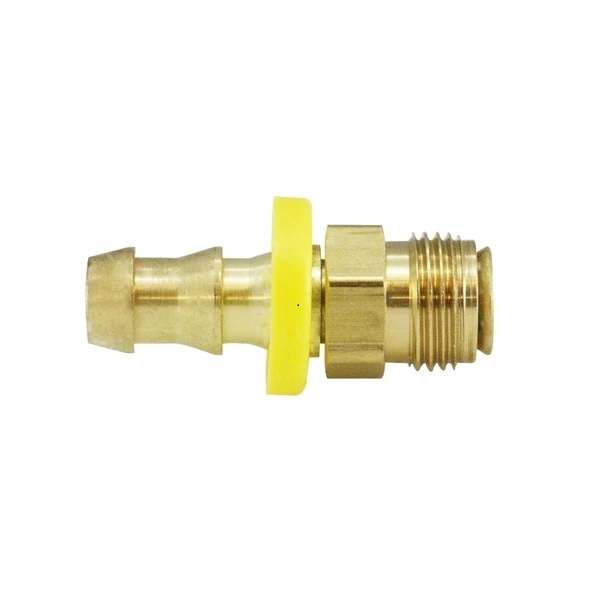 1/4" Push On Hose Barb X 5/16" Male Inverted Flare Swivel Laiton Fittings 30277