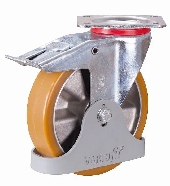 Rouleau de frein VARIOfit polyuréthane 200 x 50 mm 92° Shore bande de roulement en polyuréthane fermement vulcanisée dpt-2...