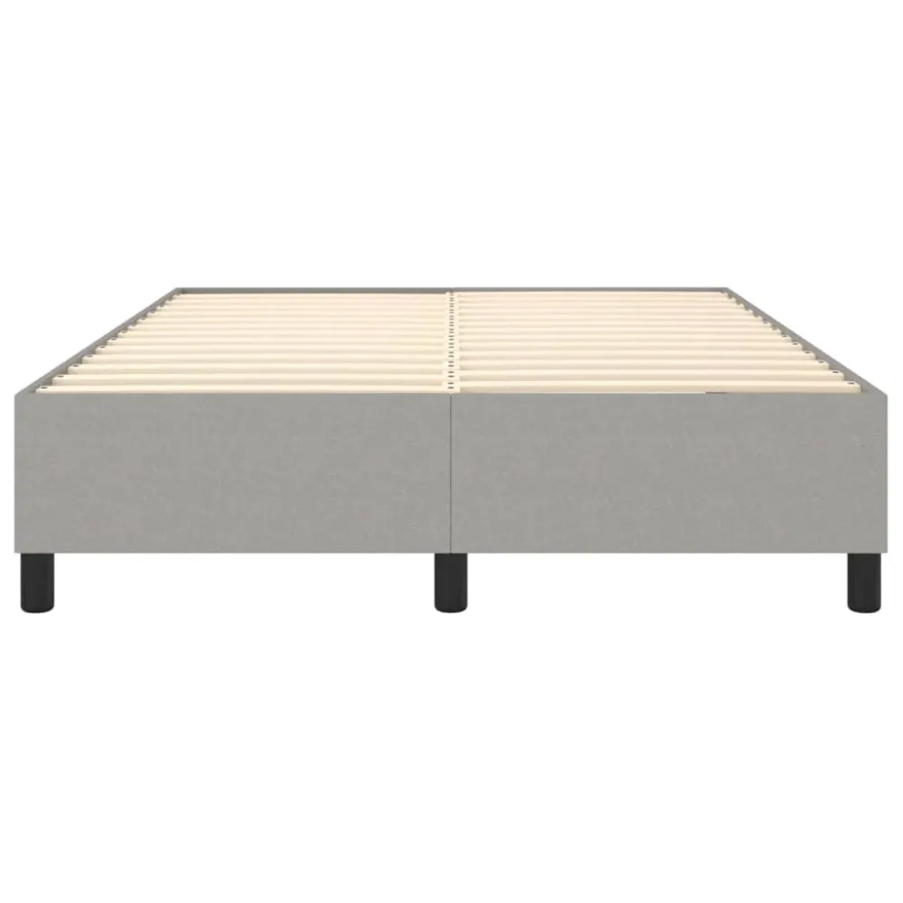 Sommier à lattes sur pieds cadre de lit 140x190 cm tissu gris évident TDL0207200